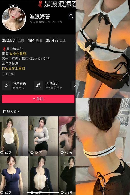 抖音 波浪海苔 微密圈 NO.001期 【2P4V】最新至：2024.3.1-喵领域
