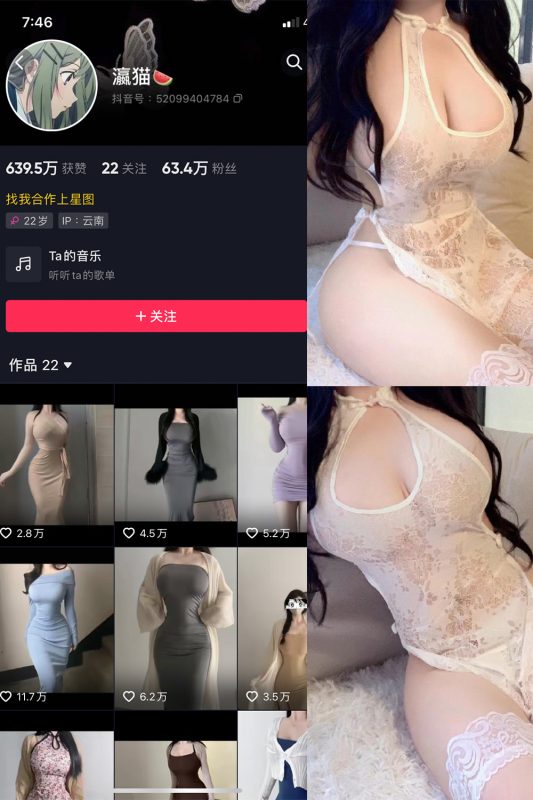 抖音 瀛猫 微密圈  NO.048期 【8P2V】最新至：2024.4.26-喵领域