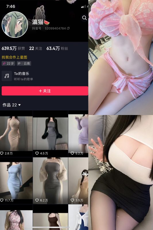 抖音 瀛猫 微密圈  NO.007期 【15P4V】最新至：2023.6.13-喵领域
