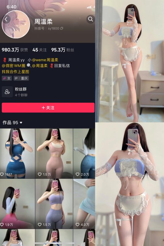 抖音 周温柔 微密圈 VIP嘉宾帖 NO.033期 【17P】-喵领域